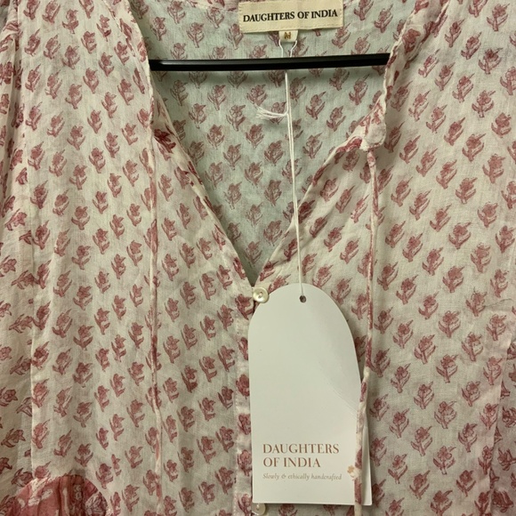 NWT Daughters of India Nora mini Dress -primrose- size: M - Picture 6 of 6